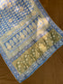 Jharokha Indigo Bagh Print Banarasi Saree